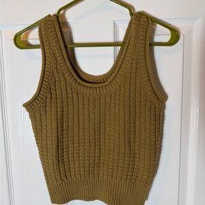 Madewell Olive Green Knit Tank Top/Vest